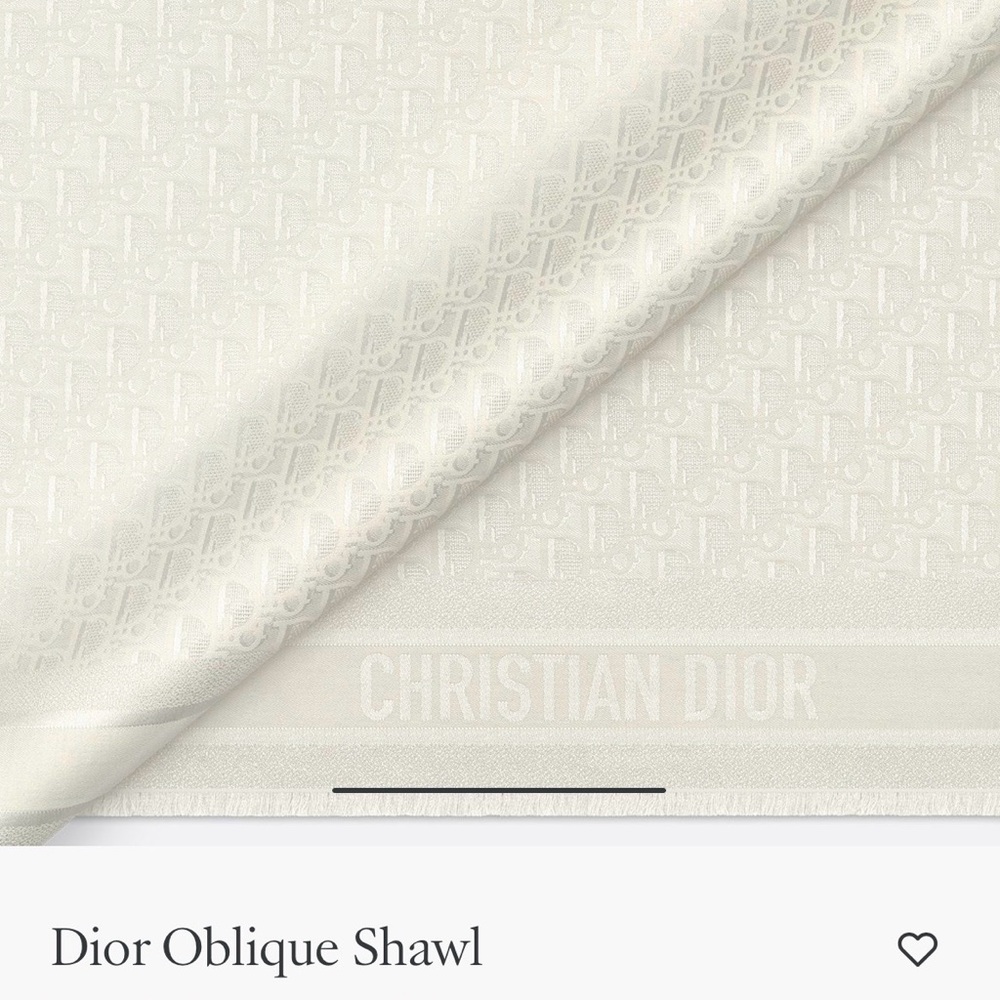 Christian Dior Cream Shawl